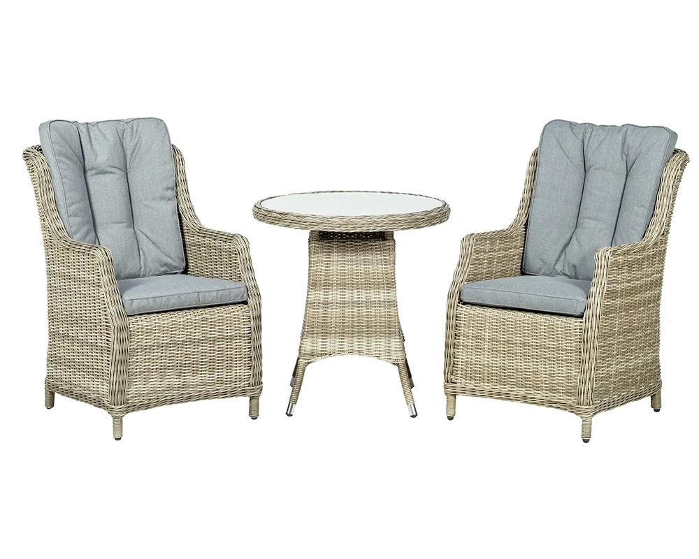 Wentworth 2 Seater Highback Round Bistro Set